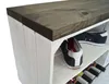 Sitzbank weiss  mit Sitzfläche aus dicken schwarzen Produktbild-Vorschau 7