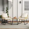 Yaheetech 3er Gartenmöbel Set aus Poly-Rattan mit 1 Produktbild-Vorschau 2