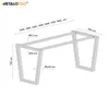 A diagram of a metal table leg frame with dimensions indicated. Produktbild-Vorschau