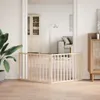 vidaXL Skladací plot pre psov 2 panely 160 cm topoľové Náhľad obrázku produktu 3