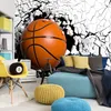 Muralo netkaná tapeta BASKETBALL prasknutá nástenná Náhľad obrázku produktu 10