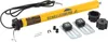 A yellow tubular motor and its accessories are laid out on a white background. Produktbild-Vorschau