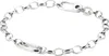 A silver bracelet with various links and a central oval link, shown against a white background. Anteprima dell’immagine prodotto