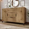 Cassettiera Flieks con 3 cassetti e 2 ante, credenza per Anteprima dell’immagine prodotto 1