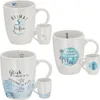 Kaffeebecher "Maritim" 3er Set Steingut bauchig Produktbild-Vorschau 7