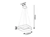 A technical drawing of a pendant light with dimensions indicated. Náhled obrázku produktu