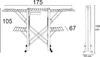 Diagrams showing the dimensions of a drying rack. Anteprima dell’immagine prodotto