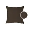 Kissenbezug 2er Set braun 60x60 cm Struktur Leinenoptik Produktbild-Vorschau 2