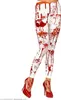 Blutige Leggings für Damen Halloween-Accessoire weiss-rot - Produktbild-Vorschau 5