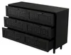 Comodino ProximaX nero con 6 cassetti, effetto rattan, Anteprima dell’immagine prodotto 13