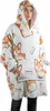 A person wearing a hooded blanket with a corgi pattern. Anteprima dell’immagine prodotto