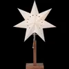 Lampada da terra stella a scacchi con base in legno - Anteprima dell’immagine prodotto 1