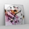 Wanduhr - Quadrat - Glasuhr - blume sommer natur - 40x40cm Produktbild-Vorschau 4