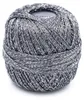 A ball of grey yarn with silver glitter threads. Produktbild-Vorschau