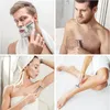 EWANTO Reise Rasierhobel aus Edelstahl, Silber Set mit Produktbild-Vorschau 3