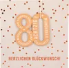 Depesche Klappkarte mit Anhänger : 80 Herzlichen Produktbild-Vorschau 1