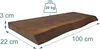 Étagère murale Relaxdays, bordure naturelle, dimensions : 3 Voir les images du produit 4