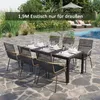 Zahradní stůl 01-0703, terasový stůl, párty stůl, černý, Náhled obrázku produktu 3