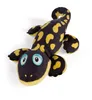 A plush toy salamander with yellow spots on a white background. Produktbild-Vorschau