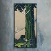 Küchenuhr Bürouhr Leinwand Uhr 30x60 Gemälde Berg Baum Produktbild-Vorschau 2