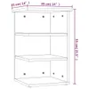 vidaXL Étagère d'appoint noire 35x35x55 cm Bois composite Voir les images du produit 8