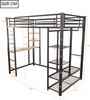 Łóżko na poddaszu Sweiko z drabinką 90x200cm, pojedyncze Podgląd zdjęcia produktu 12