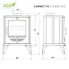 Liatinové krbové kachle P8 - 7,9 kW ECO Náhľad obrázku produktu 5