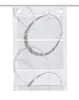 A close-up view of a hanging blind with a circular pattern. Produktbild-Vorschau