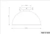 A technical drawing of a ceiling lamp with dimensions indicated. Anteprima dell’immagine prodotto