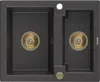 Mexen Carlos 1,5-Becken-Granitspüle 582 x 475 mm, Schwarz Produktbild-Vorschau 1
