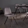 Retro Stuhl AMSTERDAM CHAIR dunkelgrau Samt Designklassiker Produktbild-Vorschau 1
