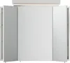 Badezimmer Spiegelschrank 3-türig LED-Lampe 80 cm Weiß Produktbild-Vorschau 10