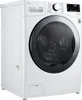 A white LG front-loading washing machine is shown from a three-quarter angle against a white background. Voir les images du produit