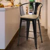 Hoher barhocker industrielles design bar küche Steel Wood Produktbild-Vorschau 9