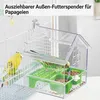 Außenanbringbarer Papageien-Futterspender, transparentes Produktbild-Vorschau 6