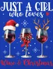Just A Girl Who Loves Wine & Christmas - Weihnachten Produktbild-Vorschau 3