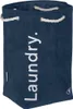 TOM TAILOR Faltbarer Wäschekorb navy groß Wäschesammler mit Produktbild-Vorschau 1
