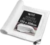 A rolled-up winter duvet with a product label on top. Produktbild-Vorschau