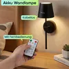 Elegante LED Wandleuchte kabellos mit Fernbedienung: Akku Produktbild-Vorschau 3