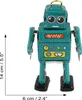 Blechspielzeug Mini Roboter türkis Miniatur Figur Produktbild-Vorschau 5