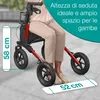 ELONEO Rollator pieghevole con sedile, rollator per esterni Anteprima dell’immagine prodotto 4