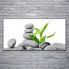 Glasbilder 120x60 Wandbild Druck auf Glas Steine Blätter Produktbild-Vorschau 2