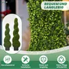 UISEBRT Set de 2 Buis Artificiels Spiralés 120cm en pot - Voir les images du produit 3