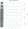 A roll of galvanized wire mesh fencing is shown next to a diagram illustrating its dimensions. Anteprima dell’immagine prodotto