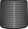 A top-down view of a black car trunk liner with a textured pattern of diagonal lines. Produktbild-Vorschau