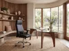 FineBuy Chaise de bureau PORTO cuir véritable noir Voir les images du produit 2