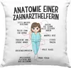 Trendation - Zahnarzthelferin Deko-Kissen mit Füllung 40x40 Produktbild-Vorschau 1