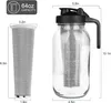 Cold Brew Coffee Maker, 64 oz Mason Jar Pitcher mit Produktbild-Vorschau 5