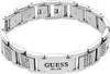 A silver-colored Guess bracelet with rhinestones and the Guess logo. Podgląd zdjęcia produktu
