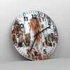 Wanduhr - Rund - Glasuhr - Wiese Frau Gras - 30x30cm - Produktbild-Vorschau 4
